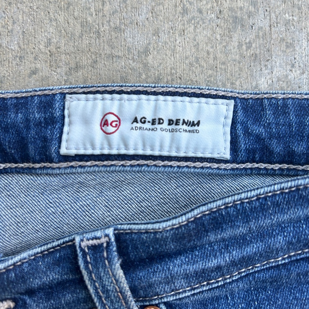 AG Jeans Ankle with frayed hem dark denim